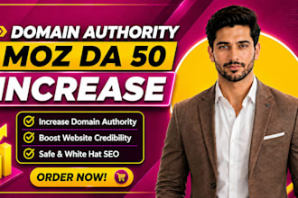 build moz da 50 plus backlinks to boost SEO ranking