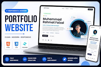 build a responsive portfolio website or company profile website