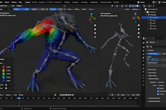 do clean character rigging with weight paint rig and deformation rig