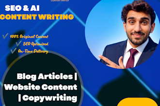 write SEO optimized blog articles and ai content that ranks