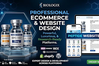build fda compliant research peptide peptide website or supplement website