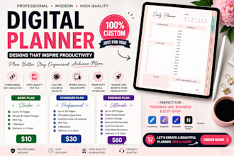 design a beautiful digital notebook and PDF planner