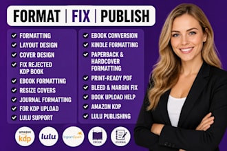 fix rejected manuscript, manuscript formatting, manuscript to ebook, book upload