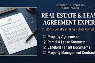 write bulletproof property management agreement contracts as a licensed attorney