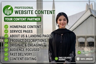 write professional website content homepage and service pages