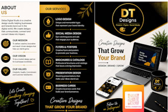 professional brochure, flyer and pamphlet for your business