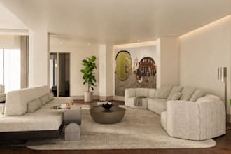 design your living room with realistic 3d renders