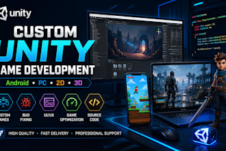 develop a custom unity game for android and PC