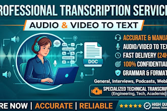 do accurate manual audio transcription and video transcription