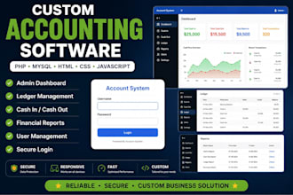 develop a custom accounting and ledger management system in PHP mysql