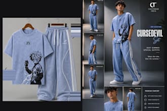 convert raw clothing photos into professional model mockups