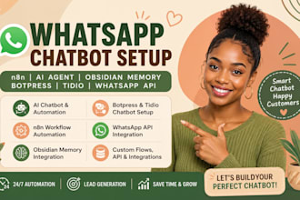 whatsapp api chatbot setup n8n ai agent obsidian retell ai botpress twilio slack