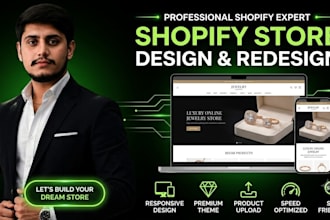 do shopify website design and redesign shopify store design, shopify developer