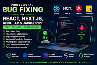 fix bugs in react next or angular applications