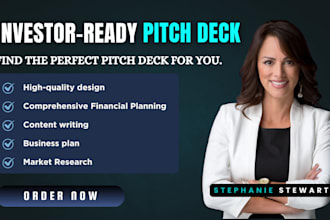 design investor pitch deck, powerpoint presentation, canva