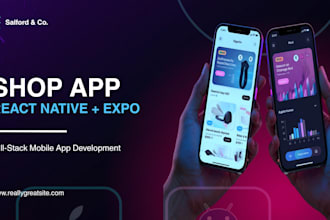 develop react native expo mobile app for your online shop