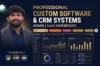 build custom internal CRM and saas admin dashboard