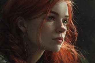 do digital illustration concept art and realistic portrait painting