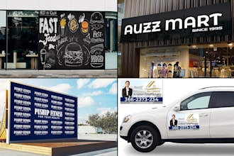 design billboard, yard sign, signage, signboard, or banner ads