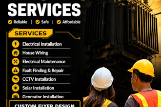 design a professional electrical service flyer