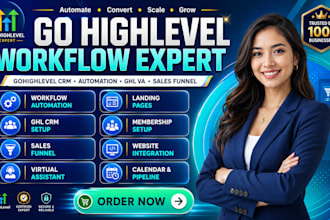 go highlevel workflow expert gohighlevel crm automation ghl VA sales funnel