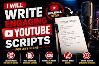 write engaging youtube scripts for any niche
