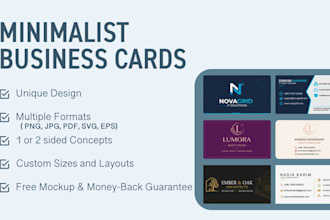 design a minimalist business card for your brand