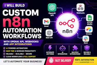 build custom n8n ai automation workflow open al api webhook app integration