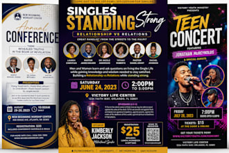 design church, event and company flyer in just 4hrs