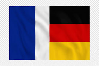 in will translate from french to greman and greman to french