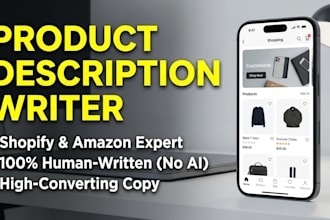 write persuasive product descriptions for shopify and amazon