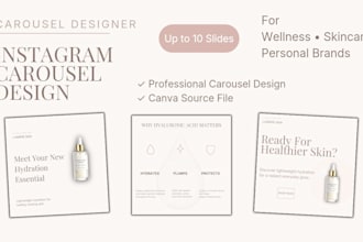 design instagram carousel posts for wellness and skincare brands