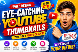 design eye catching youtube thumbnails with high CTR
