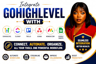 gohighlevel clickup monday com trello asana google sheets zapier integration