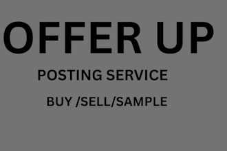 provide expert offerup product listing and full marketplace management