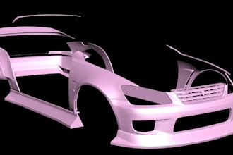 design custom widebody kit, car body kit, bumper, fender, spoiler for 3dprinting