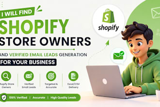 find shopify store owners and verified email leads generation for your business