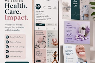 desing modern medical social media posts for clinics,doctors