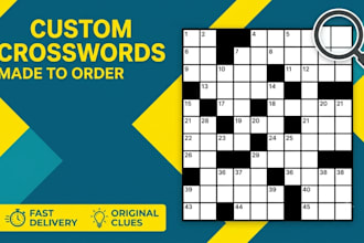 design custom crossword puzzles with clues and answers
