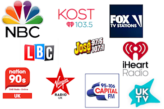 airplay and market your song on USA and UK radio, TV guarantee promotion