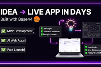 build your mvp or ai web app fast with base44