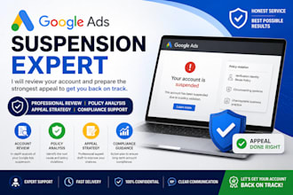 review and help resolve your google ads account suspension