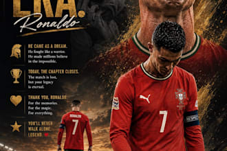 create cinematic sports posters and football graphics
