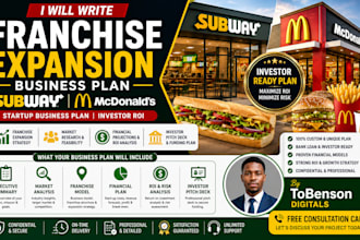 write subway mcdonalds franchise expansion startup business plan investor ROI