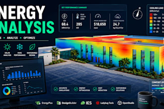 do heating, cooling analysis, hvac design in designbuilder energyplus, revit
