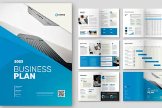 design trifold brochure booklet, business proposal, annual report prospectus