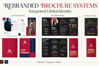 design real estate trifold bifold brochure annual report booklet company profile
