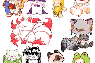 draw cute animal illustrations in my unique style