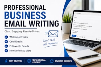 write porfessional business email and assist with email