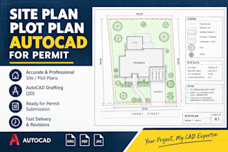 site plans, property plot plan, lot subdivision and site map for city permit